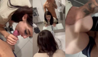 Horny hot girl enjoying public bathroom fucking Video hd