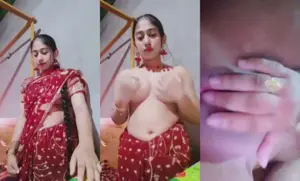 Indain young saari girl big boobs recording for her lover xxx viral