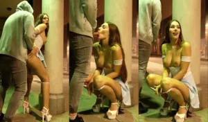 Sexy Young Babe Sucking & Fucking on Street Until Cum