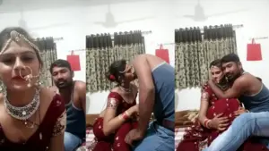 Rajasthani newly weds couple fourplay before 1st night Suhagrat desi leak mms