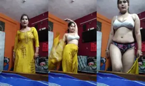 Sexy figure Haryanvi jaatni showing her nude body in desi mms